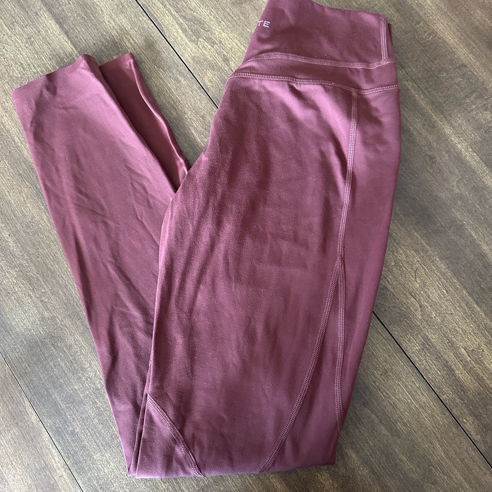 Alphalete Maroon High-Waisted Leggings